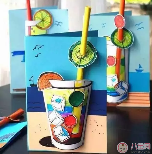 清涼夏日自制小玩具 DIY夏日帽子和飲料
