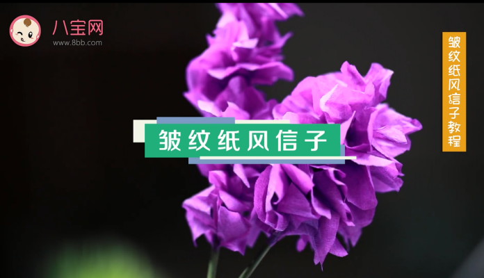 紫色風信子制作方法 皺紋紙風信子視頻教程