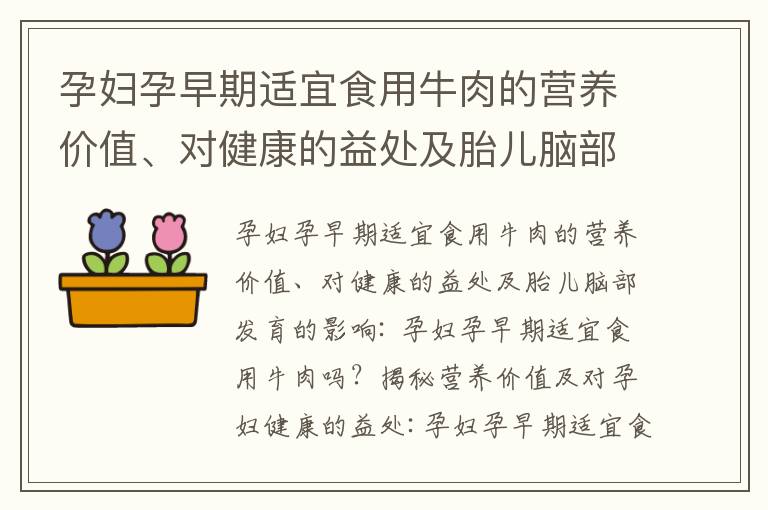 孕婦孕早期適宜食用牛肉的營養價值、對健康的益處及胎兒腦部發育的影響_孕婦孕早期食用皮蛋的危害、安全性