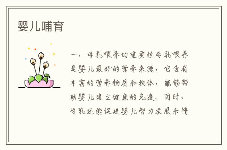 嬰兒哺育
