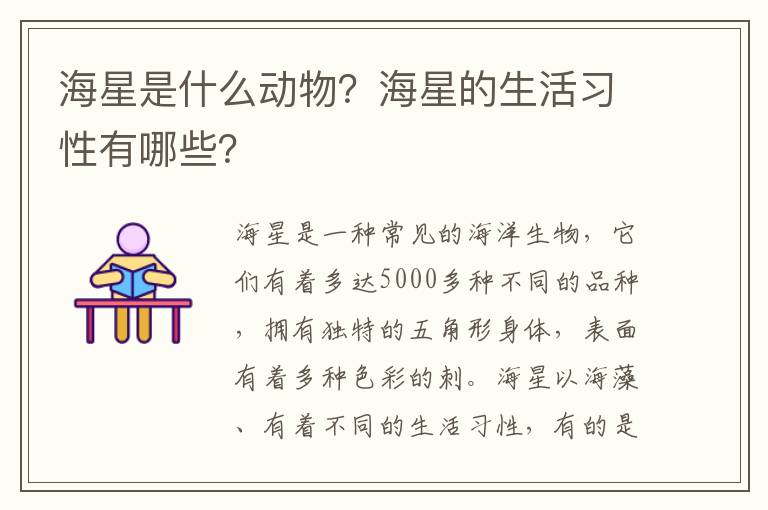 海星是什么動物？海星的生活習性有哪些？