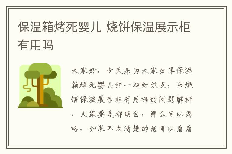 保溫箱烤死嬰兒 燒餅保溫展示柜有用嗎