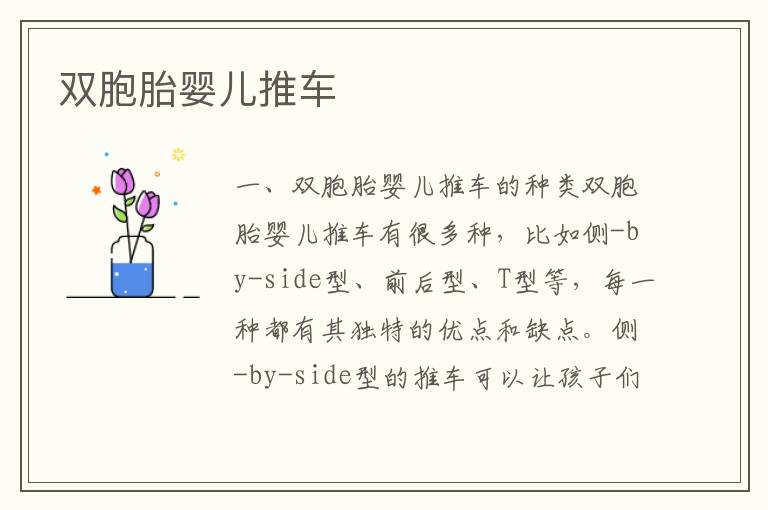 雙胞胎嬰兒推車