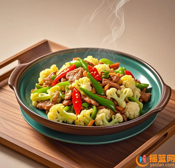 花菜炒肉片的做法