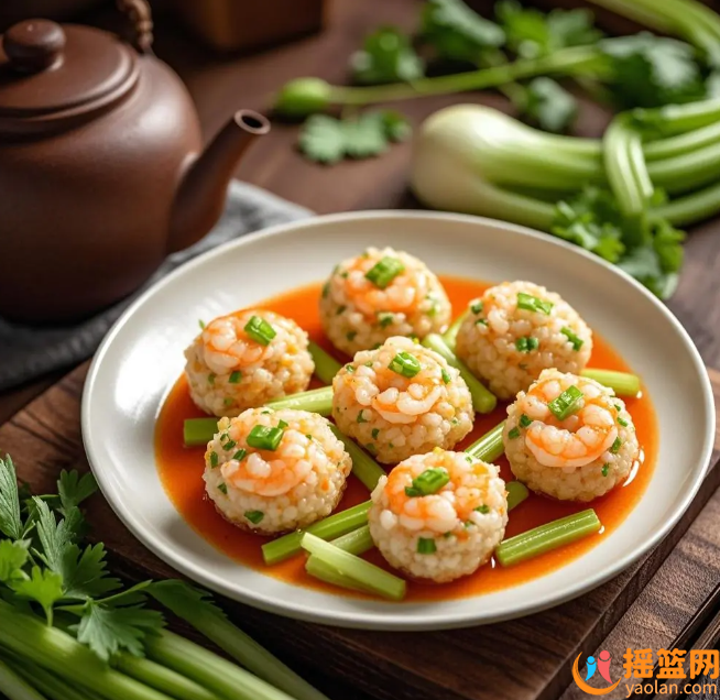 芹菜蝦仁丸子的做法